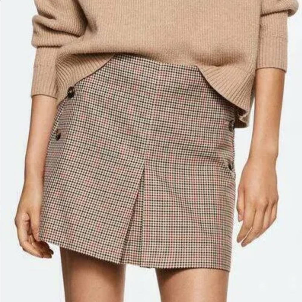 Mango checked skirt New with tags